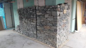 Keystone Masonry - Queenstown Stonemason Internal wall with feature light fissures